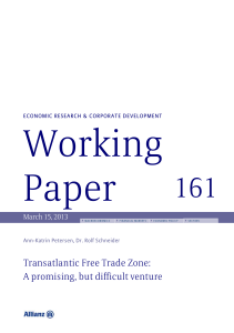 Transatlantic Free Trade Zone: A promising, but difficult