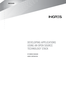Developing ApplicAtions Using An open soUrce technology