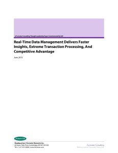 Real-Time Data Management Delivers Faster Insights, Extreme