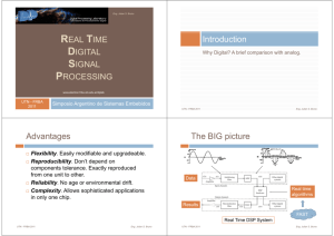 REAL TIME DIGITAL SIGNAL PROCESSING Introduction