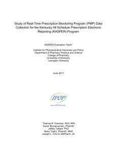 Study of Real-Time Prescription Monitoring Program (PMP) Data
