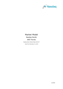 Nasdaq OMX Nordic Market Model