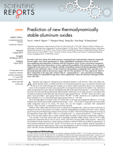 Prediction of new thermodynamically stable aluminum oxides