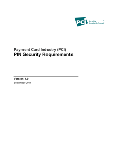 PIN Security Requirements - PCI Security Standards Council