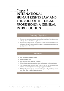 international human rights law and the role of the legal professions