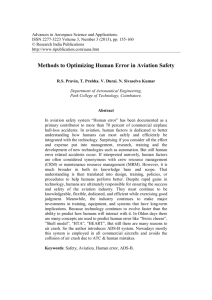 Methods to Optimizing Human Error in Aviation Safety