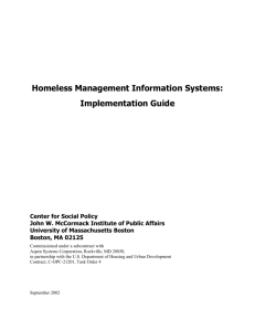 Homeless Management Information Systems