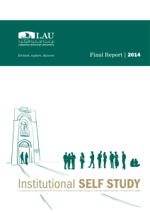 LAU Self-Study 2014  - Lebanese American University
