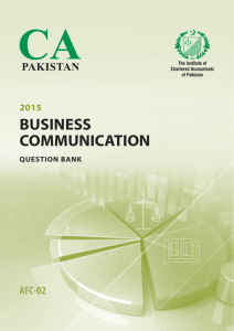 business communication - The Institute of Chartered Accountants of