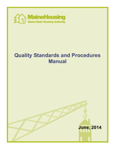 Quality Standards and Procedures Manual