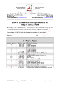 SOP10: Standard Operating Procedure for Project