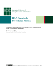 IFLA Standards Procedures Manual