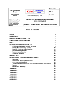 project standards and specifications