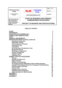 508. Engineering Standards for General Commissioning