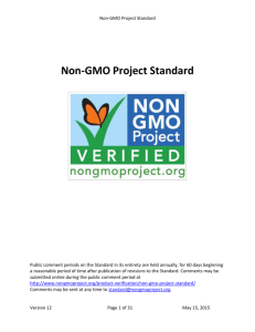 Non-GMO Project Standard