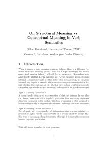 On Structural Meaning vs. Conceptual Meaning in Verb Semantics