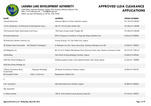 laguna lake development authority approved llda clearance