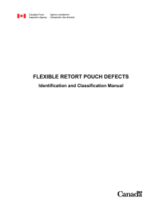 flexible retort pouch defects - Agence canadienne d'inspection des
