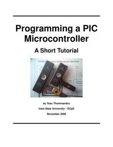 Programming a PIC Microcontroller - ECpE Senior Design