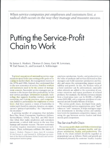 Putting the Service-Profit Chain to Work