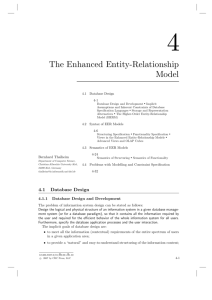 The Enhanced Entity-Relationship Model