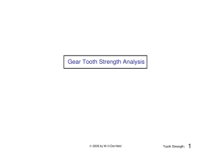 Gear Tooth Strength Analysis