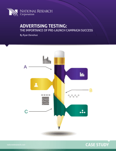 Advertising Testing - National Research Corporation