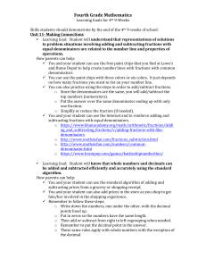 Fourth Grade Mathematics