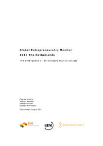 Global Entrepreneurship Monitor 2010 The