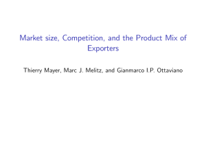 Market size, Competition, and the Product Mix of Exporters