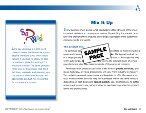 Mix It Up - MBAResearch and Curriculum Center