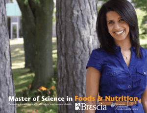Master of Science in Foods & Nutrition