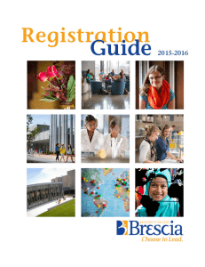 Brescia Registration Guide - Brescia University College
