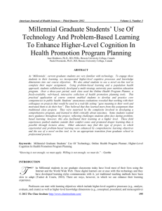 Millennial Graduate Students' Use of Technology and Problem