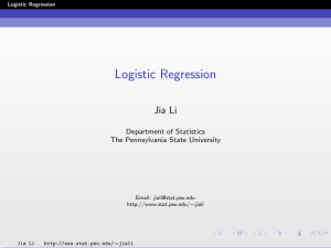 Logistic Regression - Penn State Department of Statistics