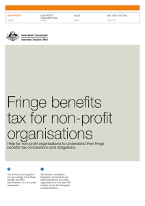 Fringe benefits tax for non‑profit organisations
