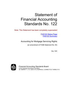 Statement of Financial Accounting Standards No. 122