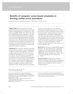 Benefits of computer screenbased simulation in learning cardiac