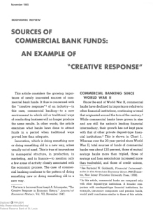 Sources of Commercial Bank Funds - Fraser