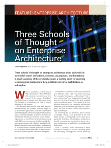 Three Schools of Thought on Enterprise Architecture