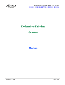 defensive driving course online - Alberta