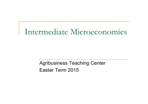 Intermediate Microeconomics - Cerge-ei