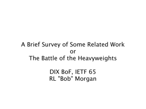 A Brief Survey of Some Related Work or The Battle of the