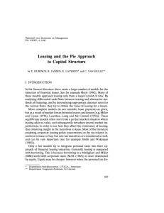 Leasing and the Pie Approach to Capital Structure - FEB