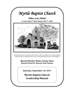 Leadership Manual - Myrtle Baptist Church