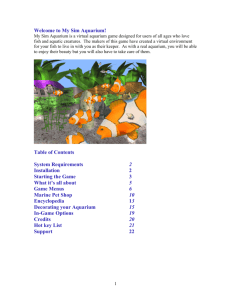 Welcome to My Sim Aquarium! Table of Contents System