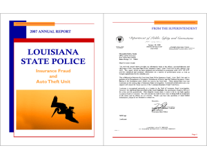 2007 Annual Report - Louisiana State Police