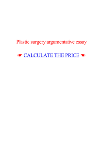 Plastic surgery argumentative essay - Master thesis vub