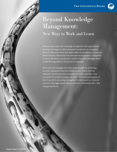 Beyond Knowledge Management: New Ways to Work and Learn