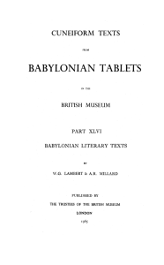 Cuneiform texts from Babylonian tablets, &c., in the British